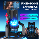Masturbador masculino telescópico de punto fijo Thrusting Cannon King Mini de 6 segmentos